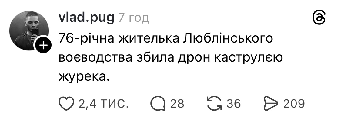 «Pies Nabój» і не тільки: українці відреагували на російські дрони у Польщі мемами