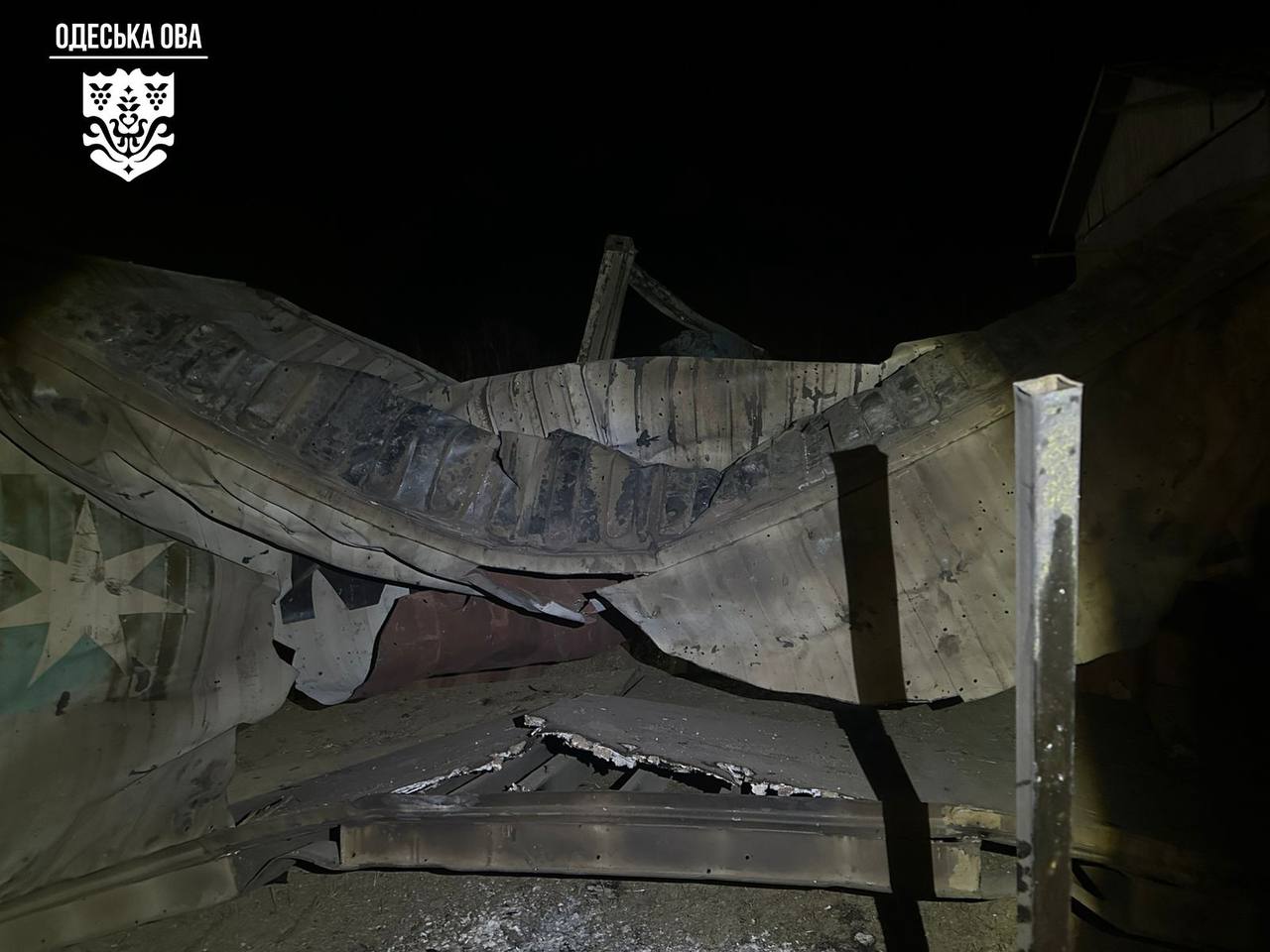 рф знову атакувала Одещину дронами: загорілося обладнання на турецькому судні