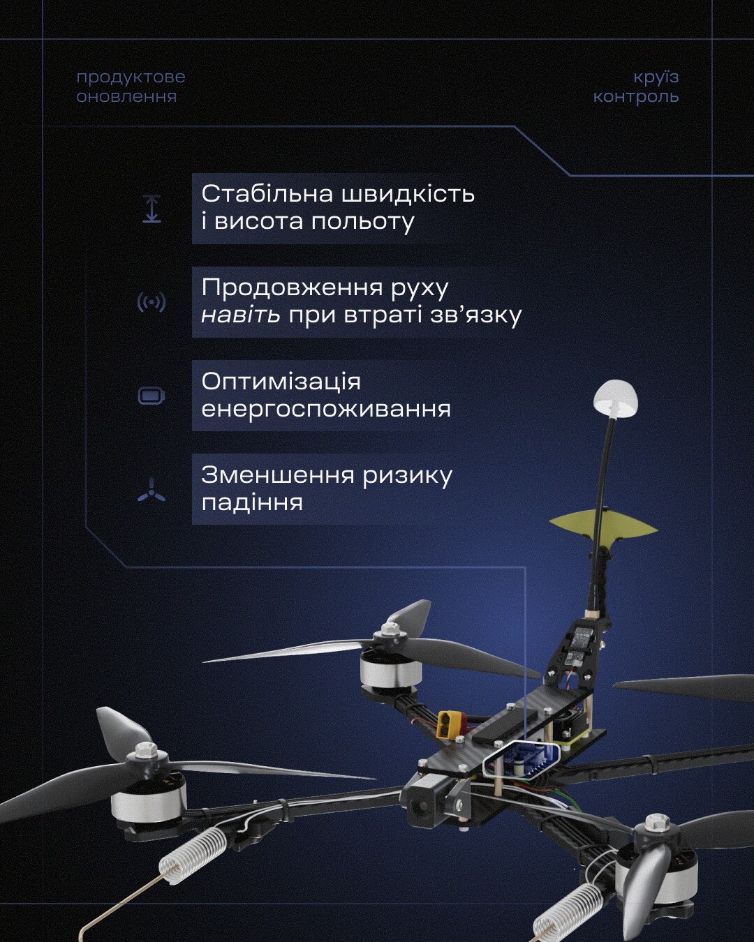 Український розробник дронів додав до «круїз-контроль» у свої FPV: що це дає