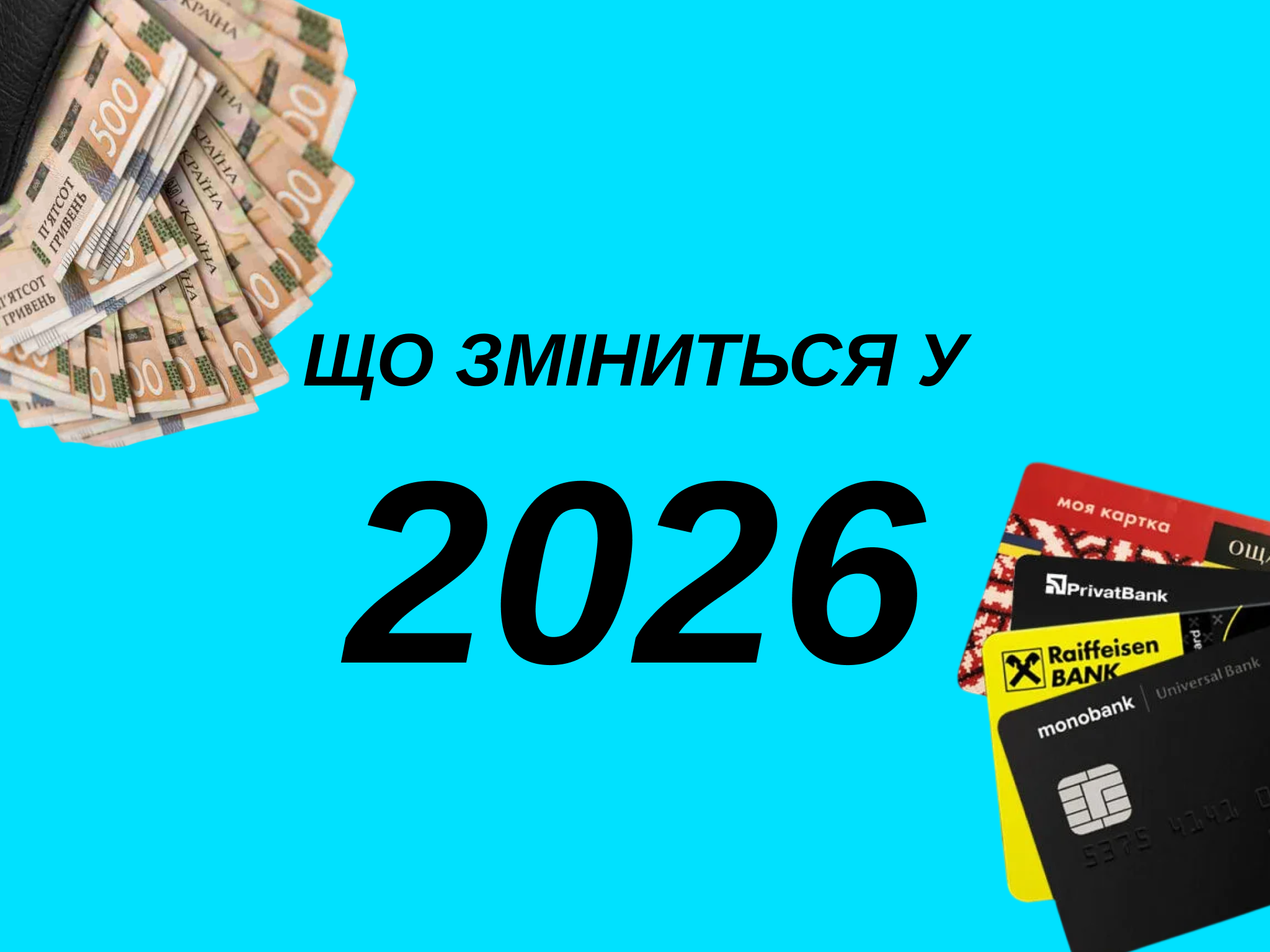 Зарплати, податки, пенсії (і не тільки): що зміниться в Україні з січня 2026 року
