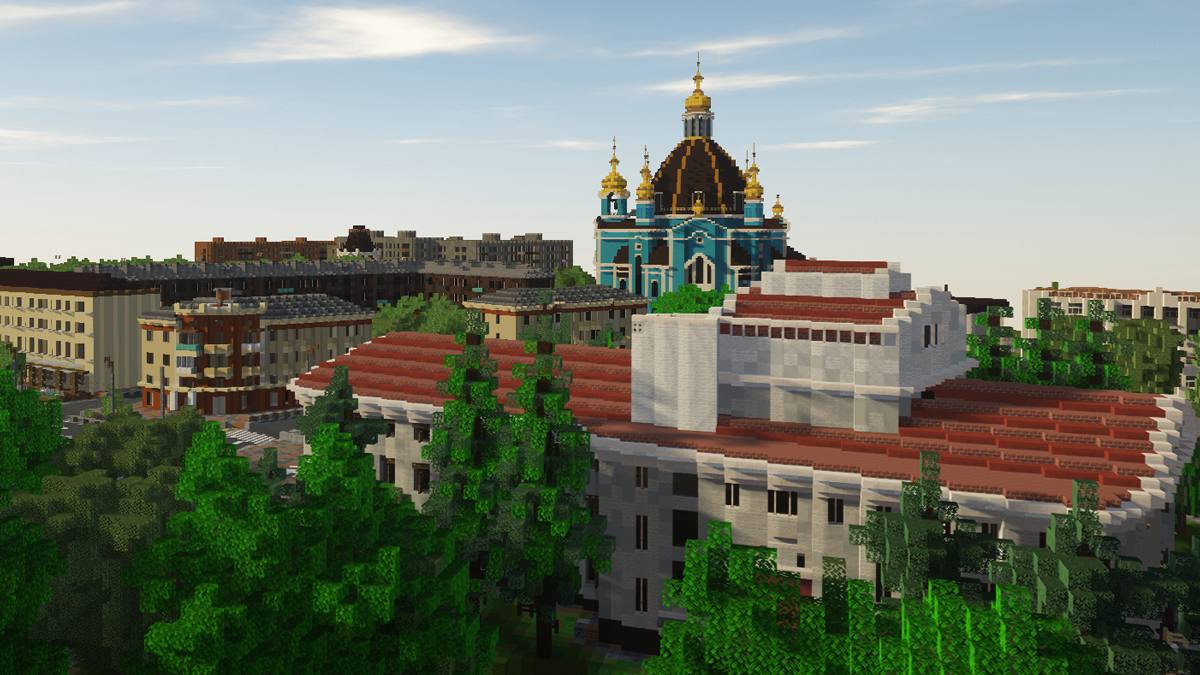 Українські геймери відтворили Маріуполь у Minecraft